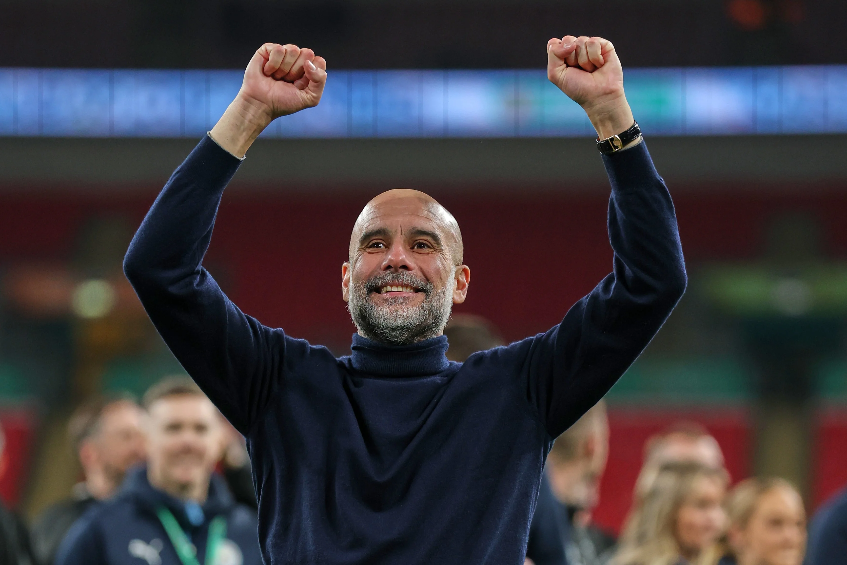 Pep Guardiola made history as the first manager to win the League Cup five times