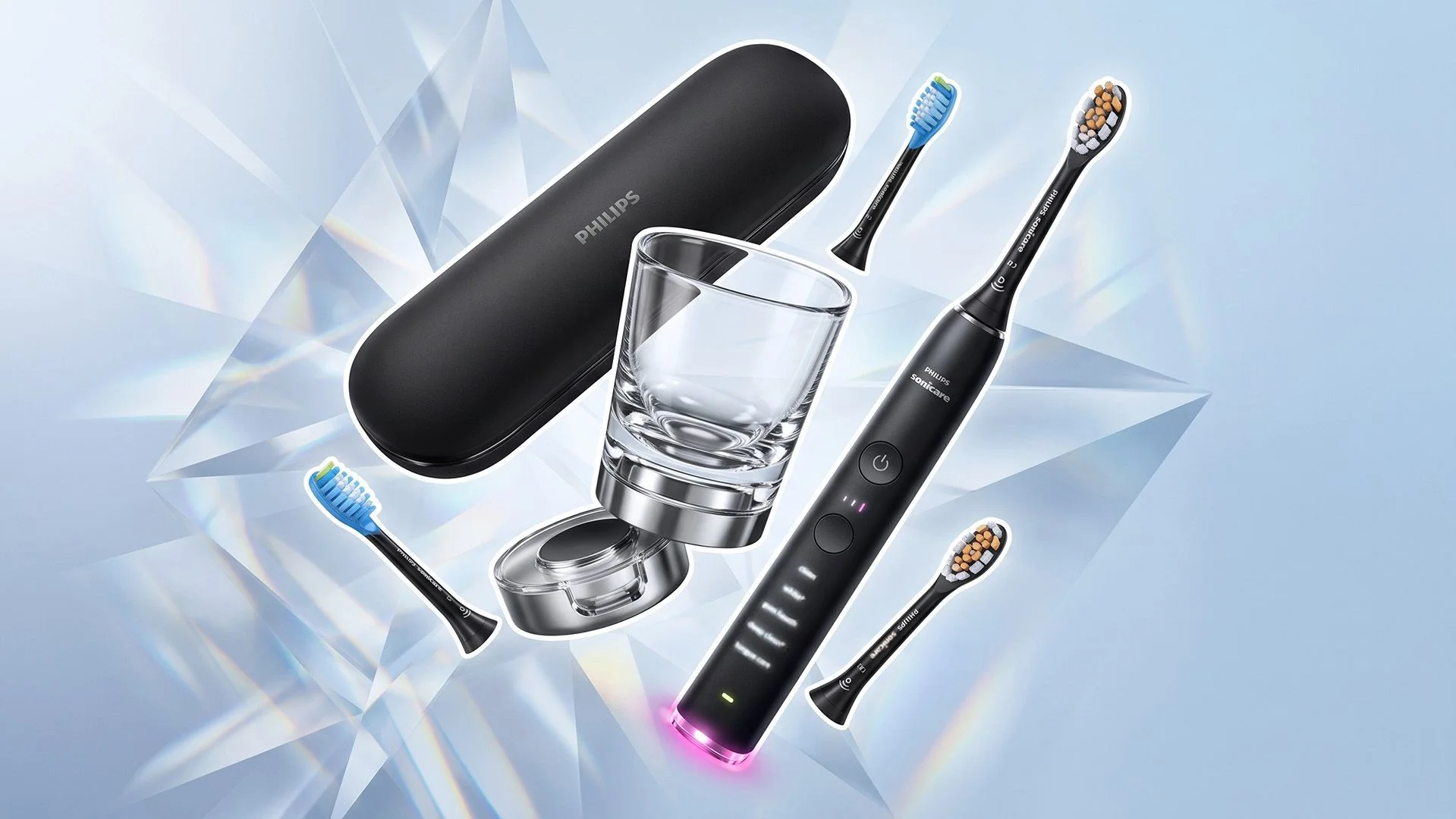 A Philips Sonicare DiamondClean 9500 toothbrush