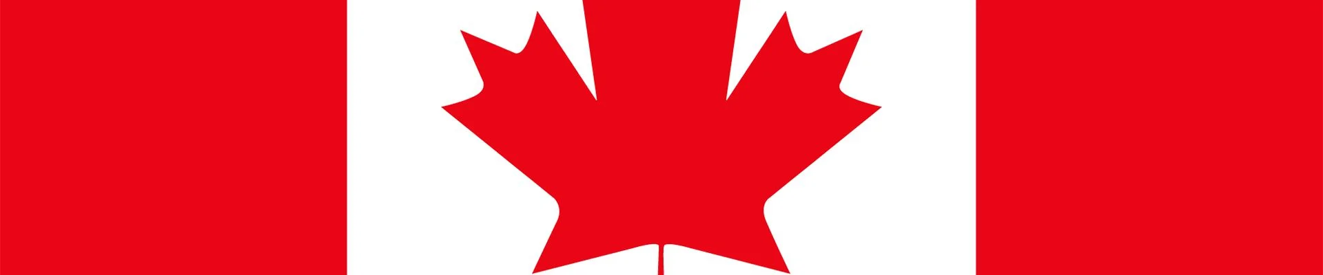 The upper third of the Canadian Flag