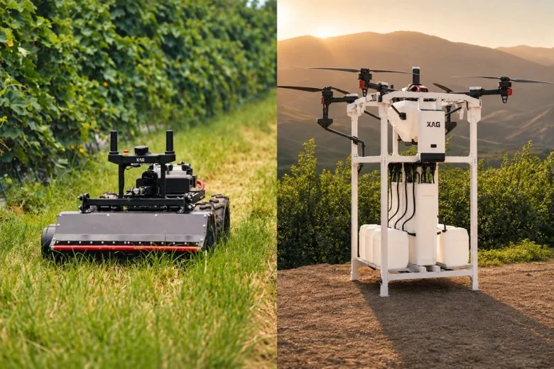 The RM80 (left) and X Series (right). | IMAGE CREDIT: XAG