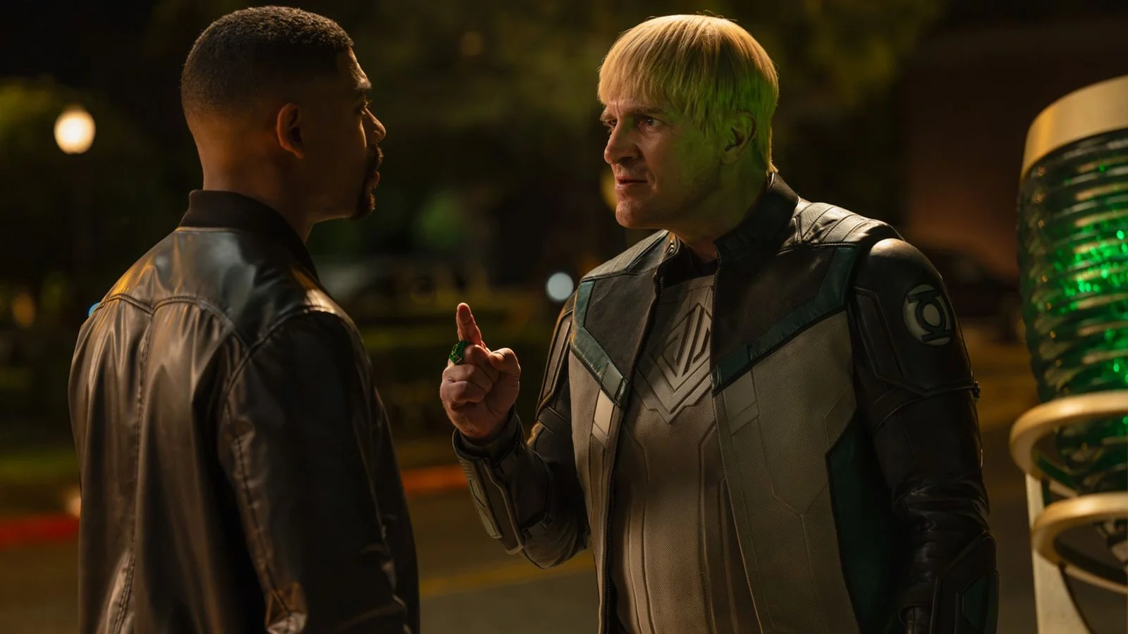 Guy Gardner pointing a finger at John Stewart in Lanterns episode 8